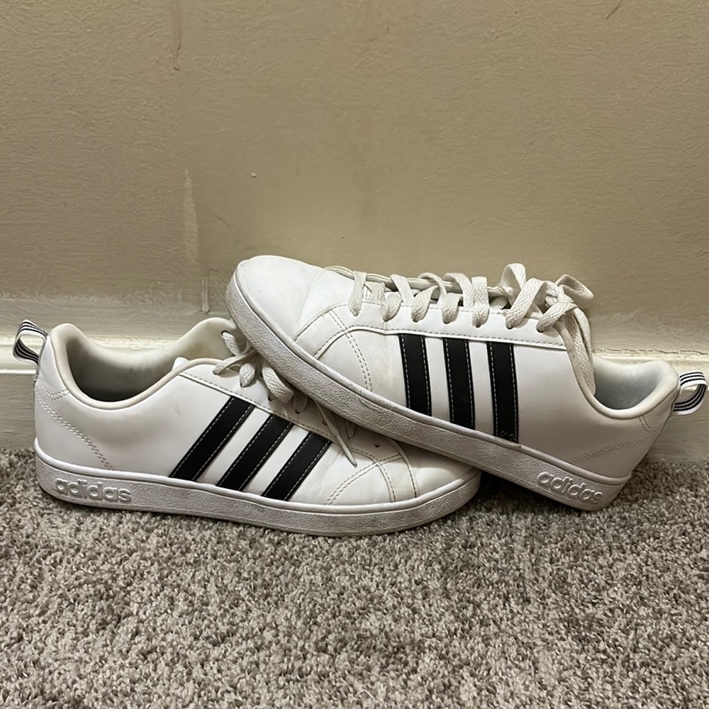 Adidas White and Black Sneakers Classic Design